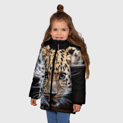 Зимняя куртка для девочек 3D Леопард - фото 2