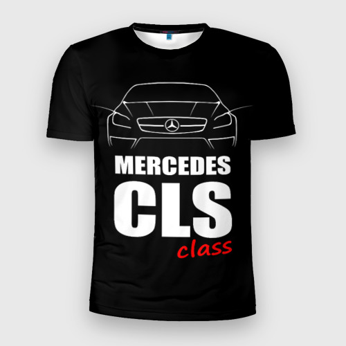 Мужская футболка 3D Slim Mercedes CLS Class, цвет 3D печать