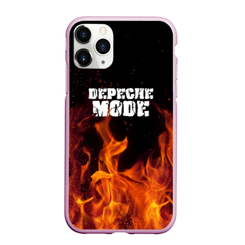 Чехол для iPhone 11 Pro Max матовый Depeche Mode, цвет розовый