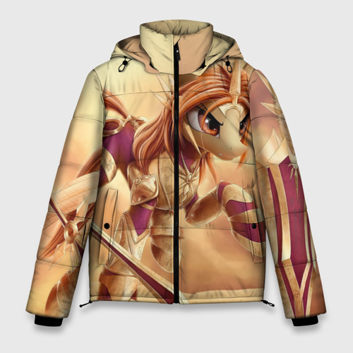 Мужская зимняя куртка 3D с принтом Pony Leona, вид спереди #2