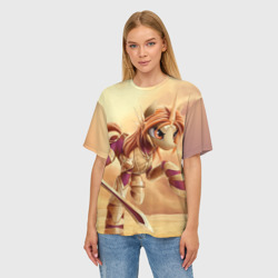 Женская футболка oversize 3D Pony Leona - фото 2