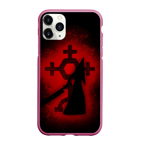 Чехол для iPhone 11 Pro Max матовый Silent Hill, цвет малиновый