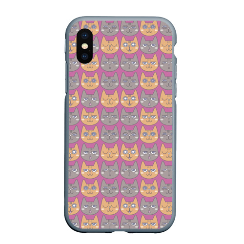 Чехол для iPhone XS Max матовый Эмоции котиков Фото 01 Чехол для iPhone XS Max матовый Эмоции котиков Фото 01