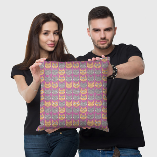 Подушка 3D Эмоции котиков Фото 01 Подушка 3D Эмоции котиков Фото 01