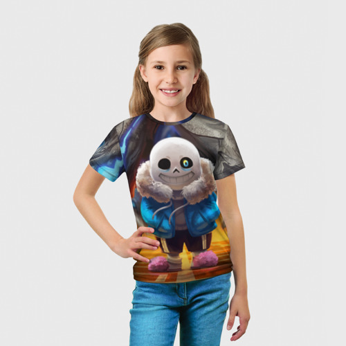 Детская футболка 3D Sans, цвет 3D печать - фото 5