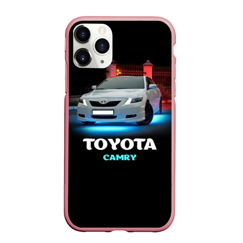 Чехол для iPhone 11 Pro Max матовый Toyota Camry, цвет баблгам