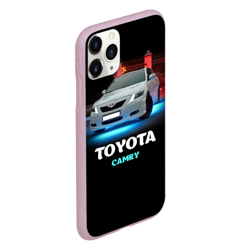 Чехол для iPhone 11 Pro матовый Toyota Camry, цвет розовый - фото 3