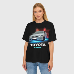 Женская футболка oversize 3D Toyota Camry - фото 2