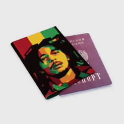Обложка для паспорта матовая кожа Боб Марли поп-арт - фото 2