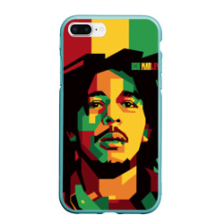 Чехол для iPhone 7Plus/8 Plus матовый Боб Марли поп-арт