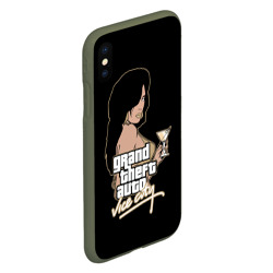 Чехол для iPhone XS Max матовый GTA - vice city girl - фото 2