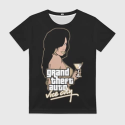 Женская футболка 3D GTA - vice city girl