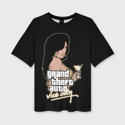 Женская футболка oversize 3D GTA - vice city girl