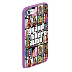 Чехол для iPhone 5/5S матовый GTA - все девушки персонажи - фото 2