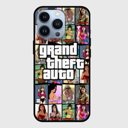 Чехол для iPhone 13 Pro GTA - все девушки персонажи