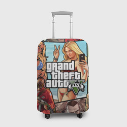 Чехол для чемодана 3D Все GTA на одном постере
