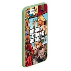 Чехол для iPhone 5/5S матовый Все GTA на одном постере - фото 2