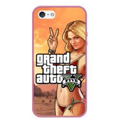 Чехол для iPhone 5/5S матовый GTA V girl