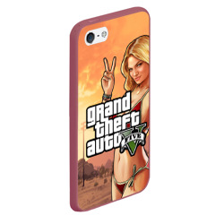 Чехол для iPhone 5/5S матовый GTA V girl - фото 2