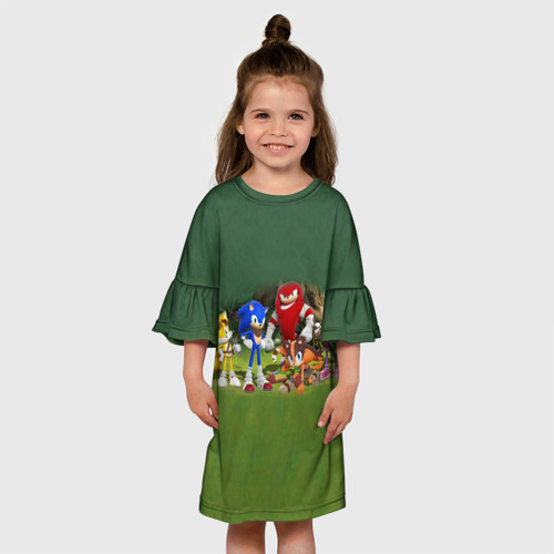 Детское платье 3D Соник Бум, цвет 3D печать - фото 4