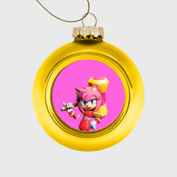 Ёлочный шар стеклянный/пластиковый Эми Роуз