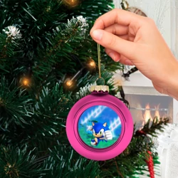 Ёлочный шар стеклянный/пластиковый Соник Бум - фото 2