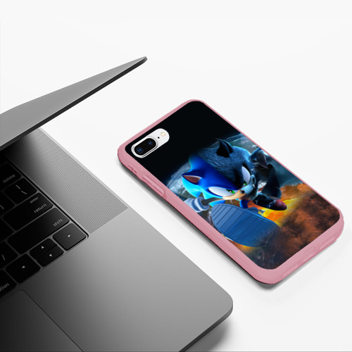Чехол для iPhone 7Plus/8 Plus матовый Соник Бум, цвет баблгам - фото 5