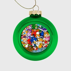 Ёлочный шар стеклянный/пластиковый Соник Бум