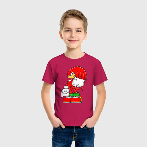 Детская футболка хлопок Ехидна Наклз, цвет маджента - фото 3
