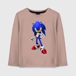 Детский лонгслив хлопок Ёж Соник
