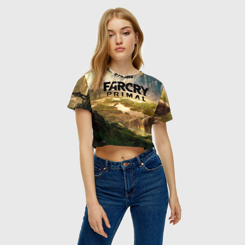 Женская футболка Crop-top 3D Far Cry Primal 8, цвет 3D печать - фото 4