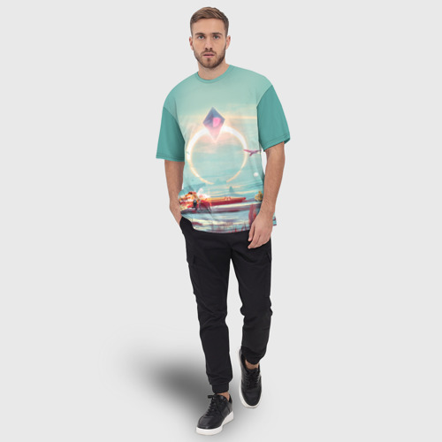 Мужская футболка oversize 3D No Man's Sky 2, цвет 3D печать - фото 5