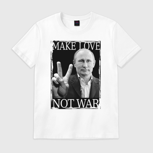 Мужская футболка хлопок Make love not war Фото 01 Мужская футболка хлопок Make love not war Фото 01