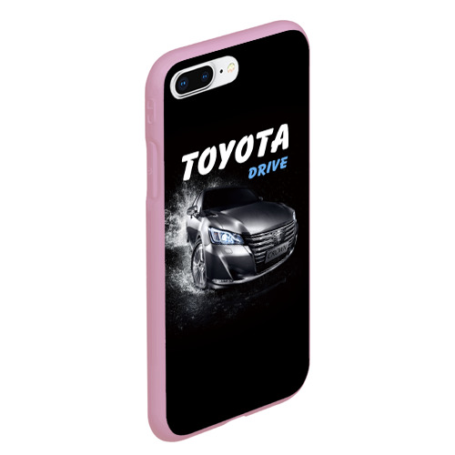 Чехол для iPhone 7Plus/8 Plus матовый с принтом Toyota Drive, вид сбоку #3