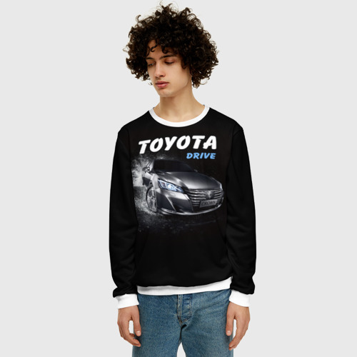 Мужской свитшот 3D Toyota Drive, цвет белый - фото 3