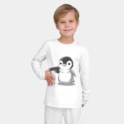 Детская пижама с лонгсливом хлопок Пингвин - фото 2