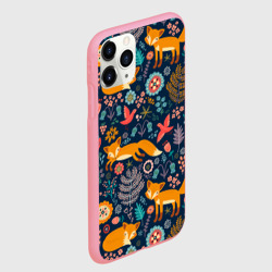 Чехол для iPhone 11 Pro Max матовый Лисички паттерн - фото 2