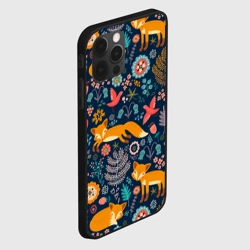 Чехол для iPhone 12 Pro Лисички паттерн - фото 2
