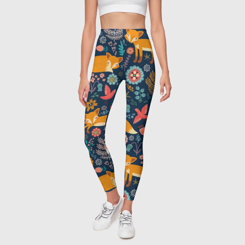 Леггинсы 3D Лисички паттерн - фото 3