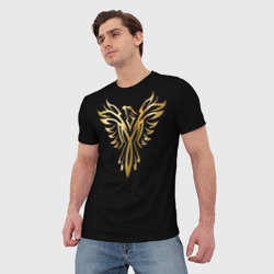 Мужская футболка 3D Gold Phoenix - фото 2