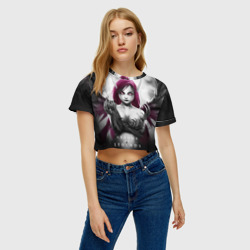Женская футболка Crop-top 3D Cute Demon - фото 2