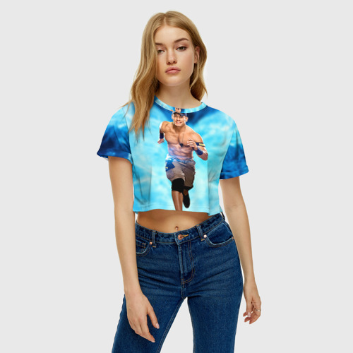 Женская футболка Crop-top 3D Джон Сина 1, цвет 3D печать - фото 3