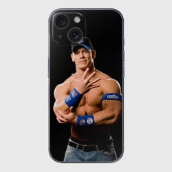 Чехол для iPhone 15 силиконовый с защитой камеры Джон Сина 4