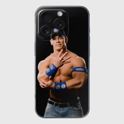 Чехол для iPhone 16 Pro Max силиконовый с защитой камеры Джон Сина 4