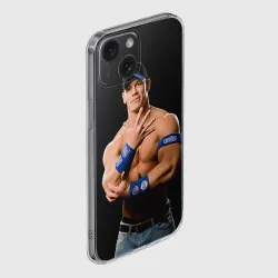 Чехол для iPhone 15 силиконовый с защитой камеры Джон Сина 4 - фото 2