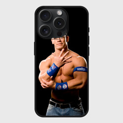Чехол силиконовый для Apple iPhone 15 Pro матовый Джон Сина 4