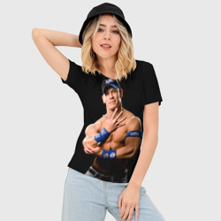 Женская футболка 3D Slim Джон Сина 4 - фото 2