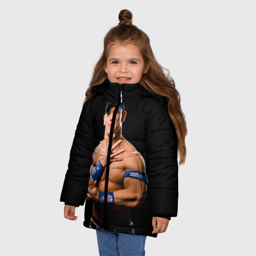 Зимняя куртка для девочек 3D Джон Сина 4, цвет черный - фото 3
