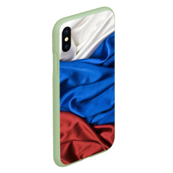 Чехол для iPhone XS Max матовый Триколор - фото 2