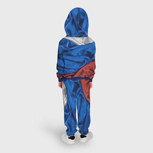 Детский костюм с толстовкой 3D Триколор, цвет синий - фото 4